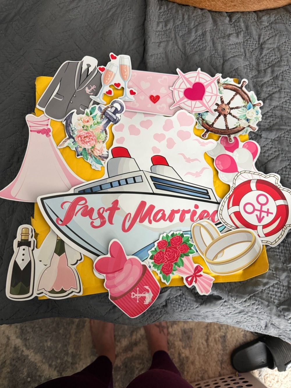 Honeymoon Cruise Magnet Set Just Married Cruise Door Decor Wedding Travel Decor